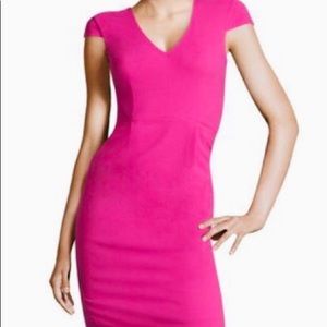 - H&M Hot Pink Vneck Party or Work Dress